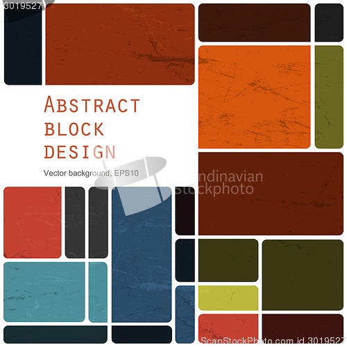 Image of Abstract retro blocks design background colorful, Vector