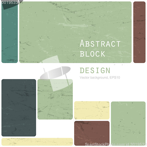 Image of Abstract retro blocks design background, Vector