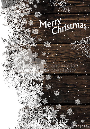 Image of Vintage Christmas Greeting card. Vector