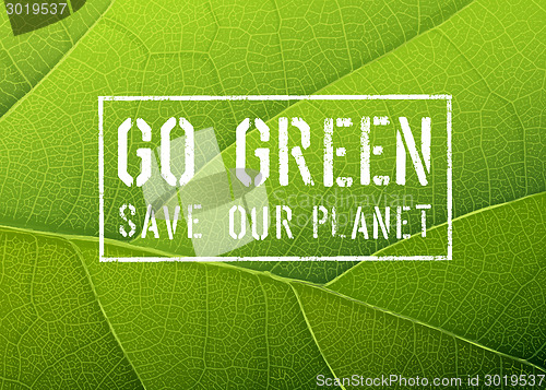 Image of Go Green Poster, Vector