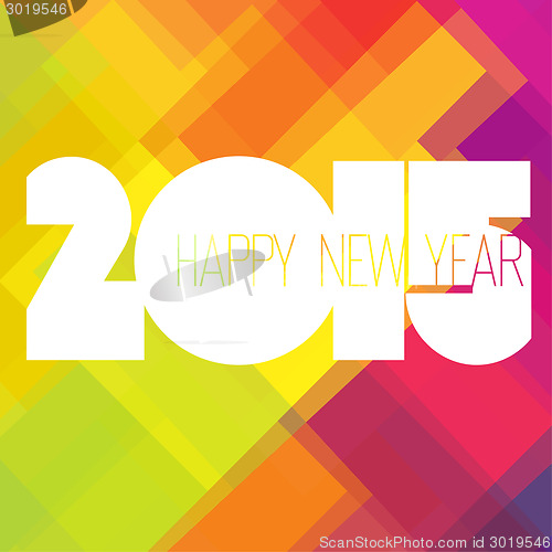 Image of 2015 Happy New Year Colorful Design Vector
