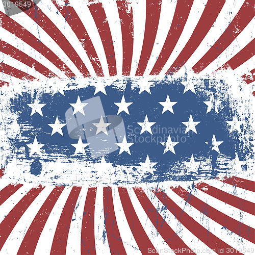 Image of American patriotic vintage background. Vector, EPS10