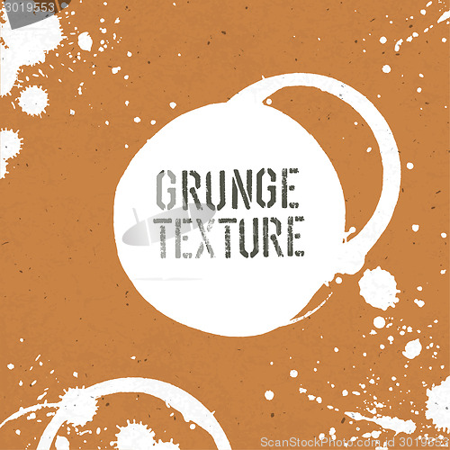 Image of Grunge texture template with stains. Vector