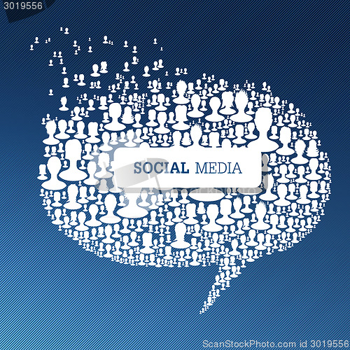 Image of Social Media Bubble Speech Concept. Vector