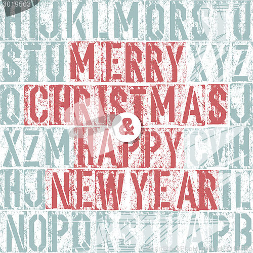 Image of Merry Christmas Letterpress Concept