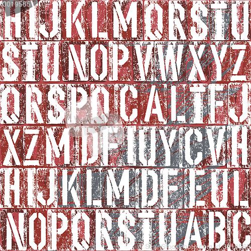 Image of Old letterpress type background, vector