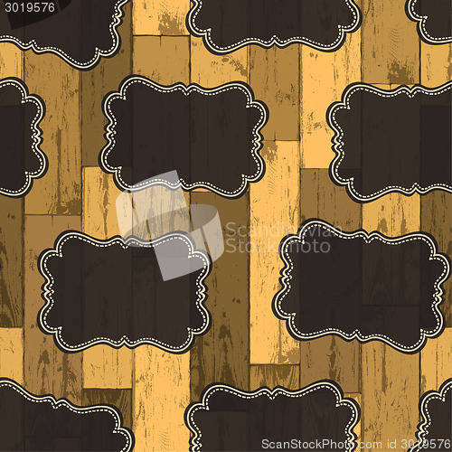 Image of Seamless Wild West Labels Pattern. Vector