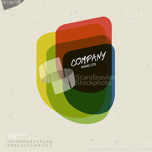 Image of Social abstract logo vector design template. Colorful shapes con