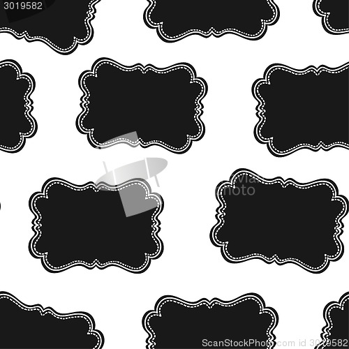 Image of Seamless Wild West Labels Pattern. Vector