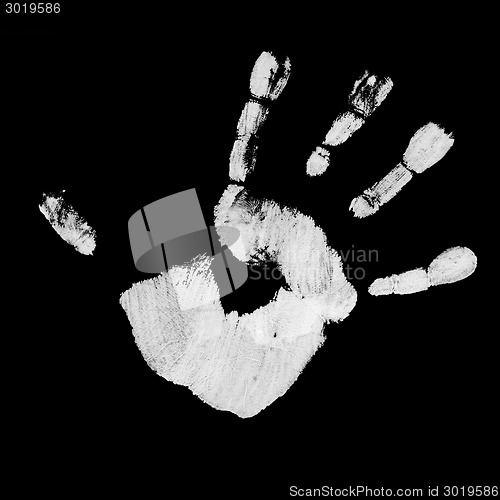 Image of Handprint, can use as matte layer, isolated.