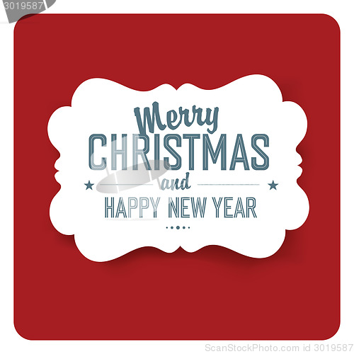 Image of Merry Christmas Card Simple  Design. Vector