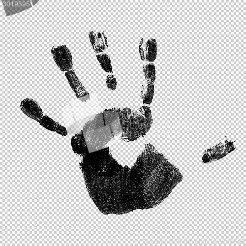 Image of Handprint, vector, isolated.