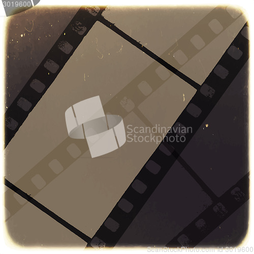 Image of Old Filmstrip Abstract Background. Vector