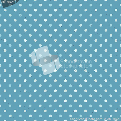 Image of Blue Textured Polka Dot Seamless Pattern