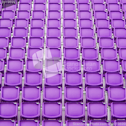 Image of Purple seat in sport stadium