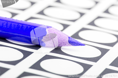 Image of Blue pencil used for voting