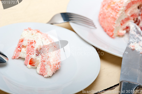 Image of fresh strawberry and whipped cream dessert