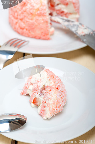 Image of fresh strawberry and whipped cream dessert