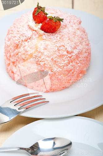 Image of fresh strawberry and whipped cream dessert