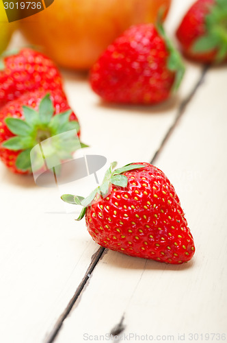 Image of fresh fruits apples pears and strawberrys