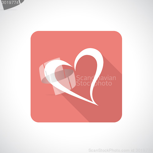 Image of Heart icon with shadow.