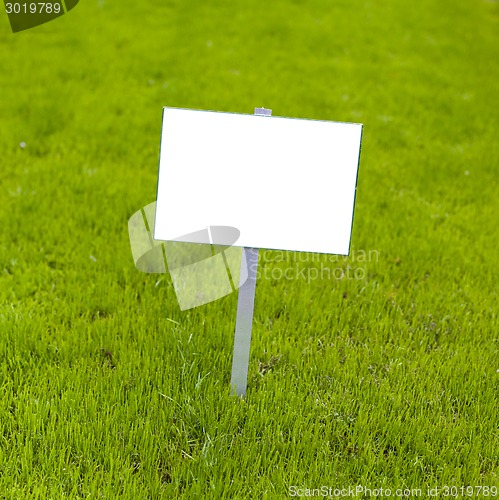 Image of Sign on grass