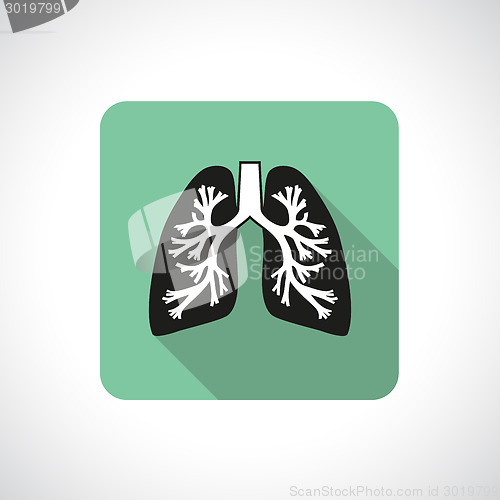 Image of Lungs, square icon. 