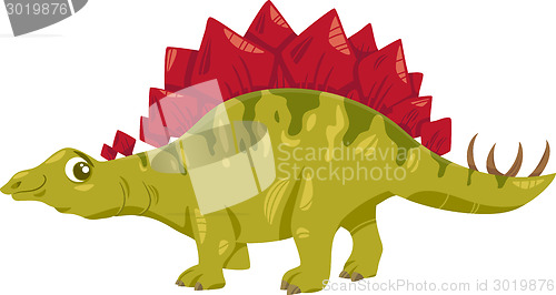 Image of stegosaurus dinosaur cartoon illustration