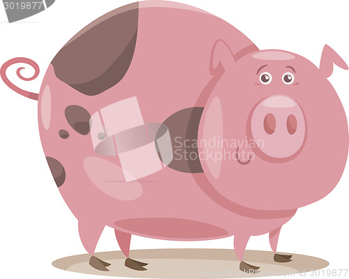 Image of pig farm animal cartoon illustration