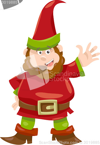 Image of gnome or dwarf cartoon illustration