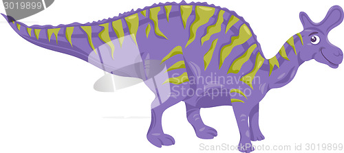 Image of lambeosaurus dinosaur cartoon illustration