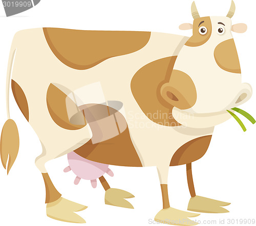 Image of cow farm animal cartoon illustration