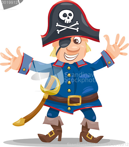 Image of funny pirate cartoon illustration