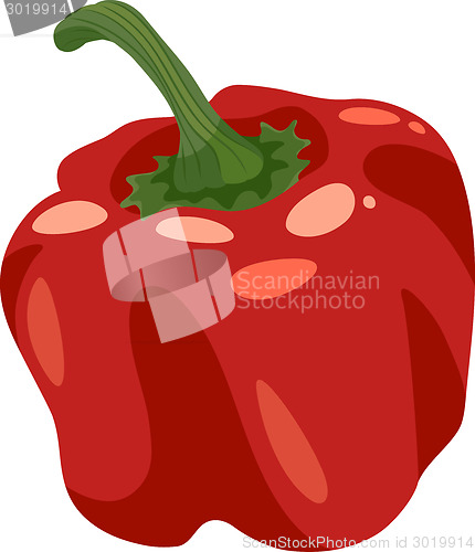 Image of red pepper vegetable cartoon illustration