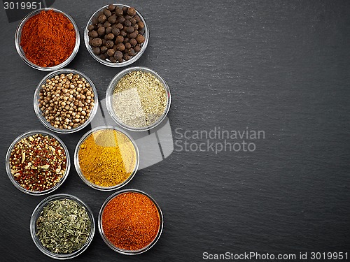 Image of various kinds of spices