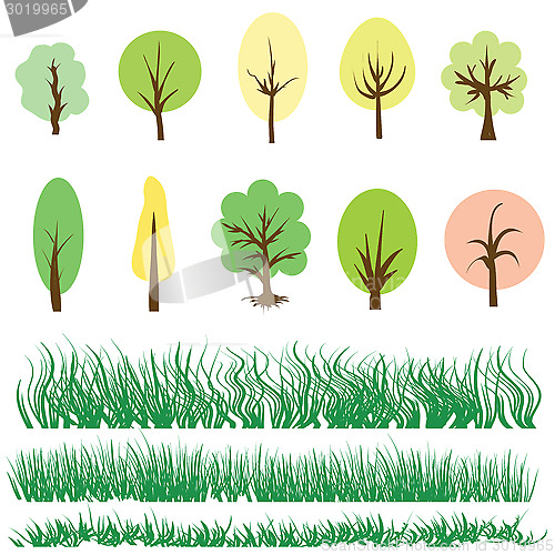 Image of trees and green grass