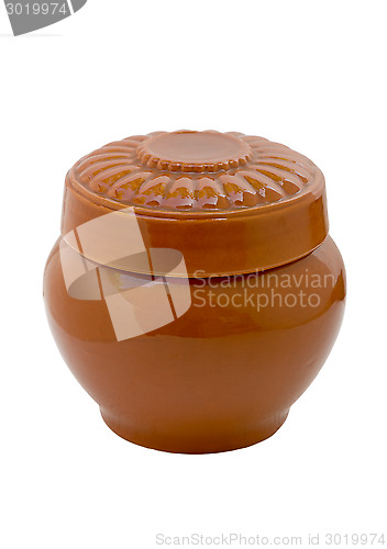 Image of Ceramic pot for cooking roasts.