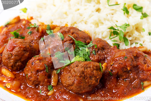 Image of Dawood basha arab meatballs closeup