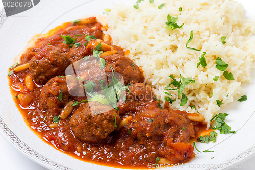 Image of Dawood basha arab meatballs with rice