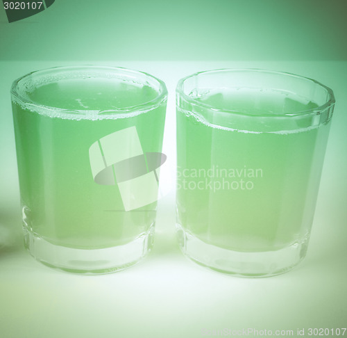 Image of Retro look Green apple juice