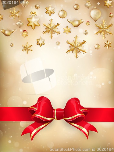 Image of Golden Christmas Decoration. EPS 10