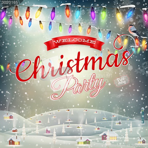 Image of Christmas landscape Poster. EPS 10