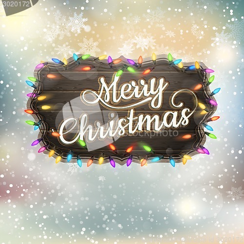 Image of Christmas Calligraphy - Vintage Signboard. EPS 10