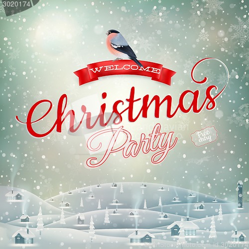 Image of Christmas landscape Poster. EPS 10