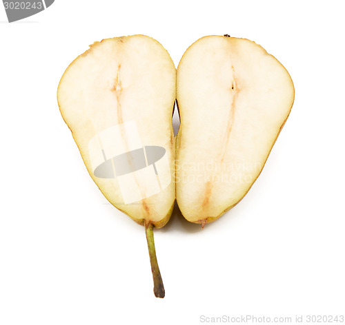 Image of Conference pear sliced in half and laid open