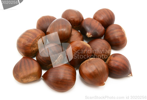 Image of Sweet chestnuts in shells