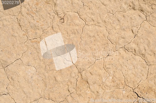 Image of Clay soil texture background, dried surface