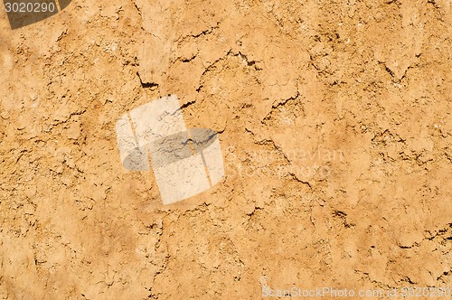 Image of Clay soil texture background, dried surface