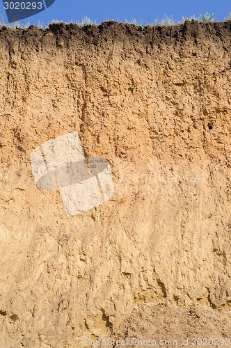 Image of Layered cut of soil