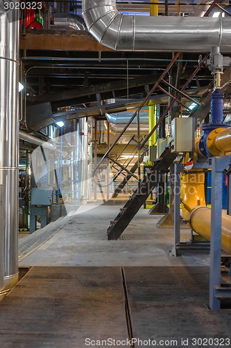 Image of Industrial pipes in a thermal power plant